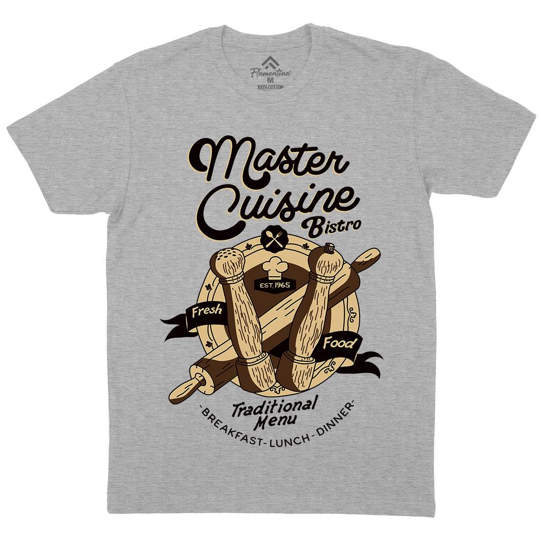 Master Cuisine Mens Crew Neck T-Shirt Food A977