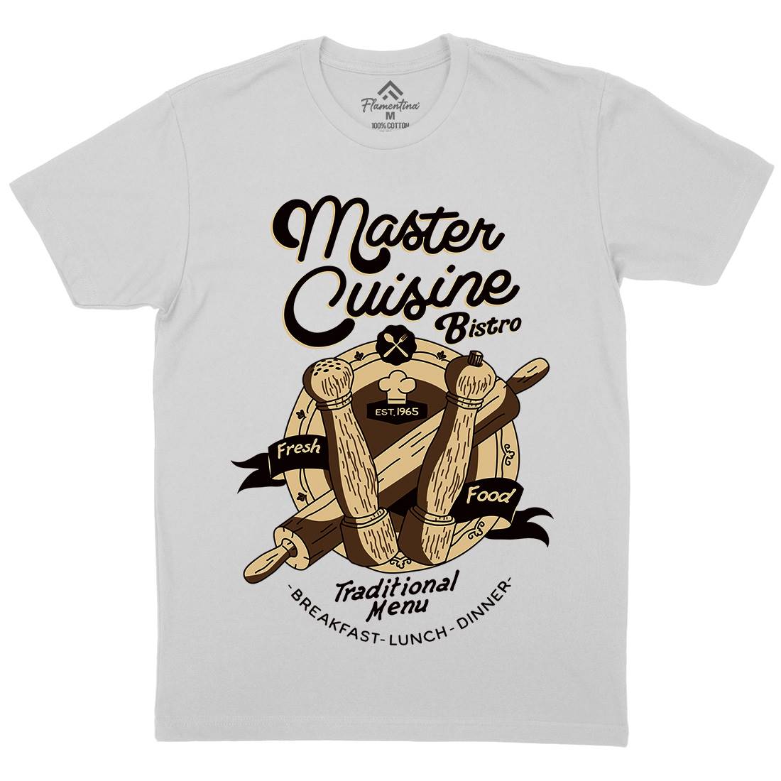Master Cuisine Mens Crew Neck T-Shirt Food A977