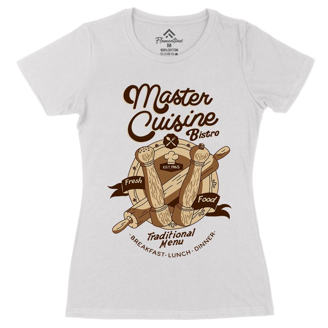 Master Cuisine Womens Organic Crew Neck T-Shirt Food A977