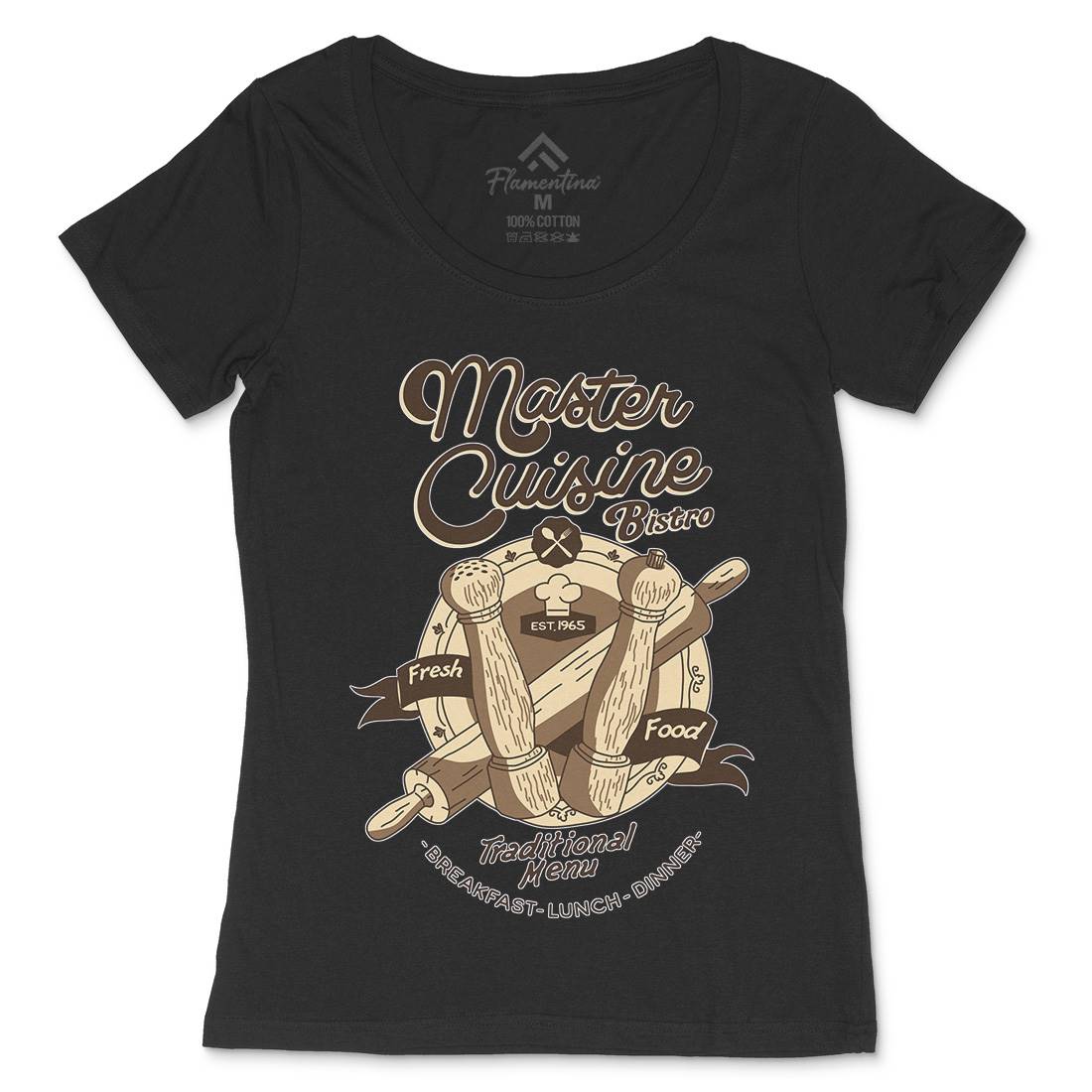 Master Cuisine Womens Scoop Neck T-Shirt Food A977