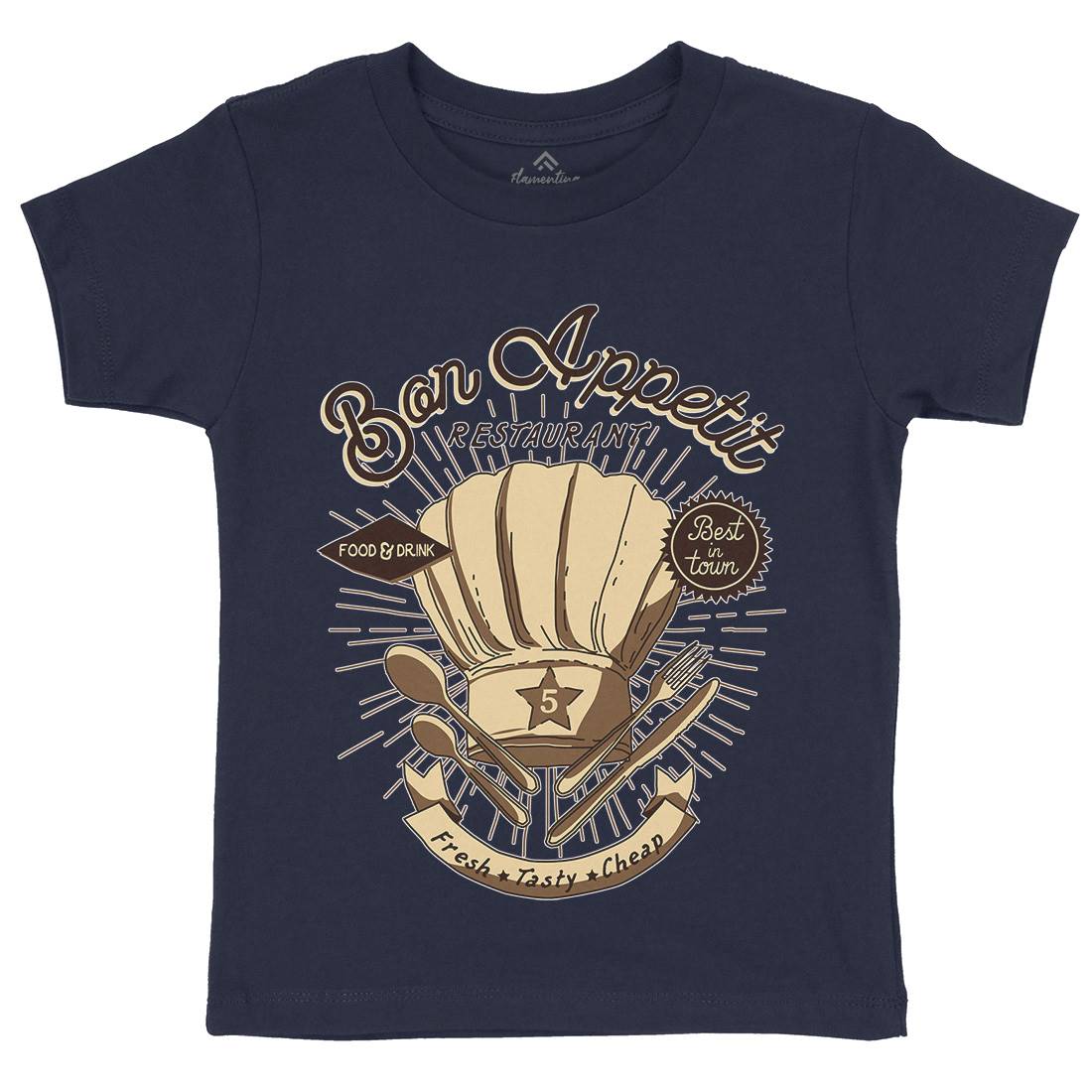Bon Appetit Kids Crew Neck T-Shirt Food A978