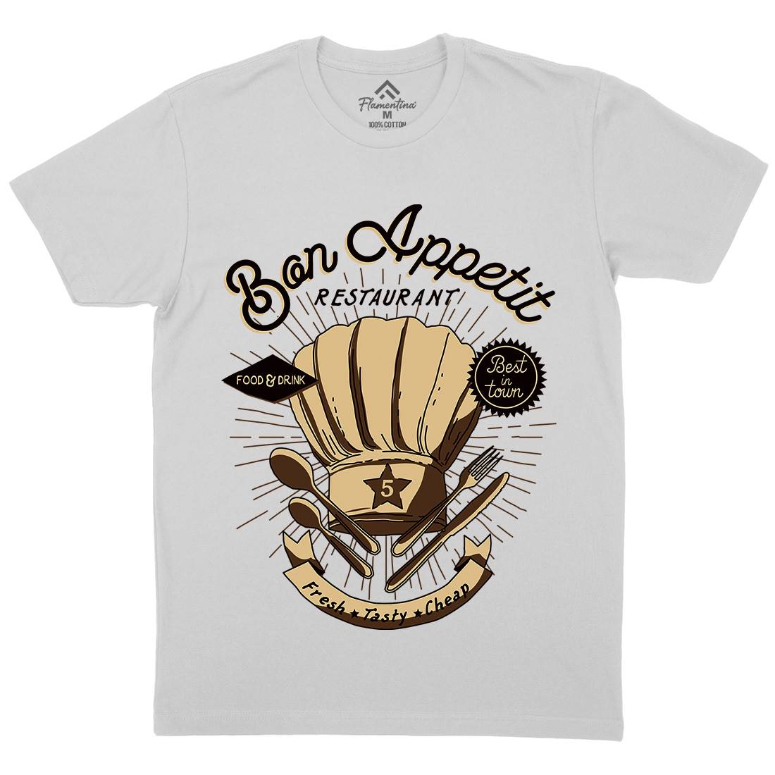 Bon Appetit Mens Crew Neck T-Shirt Food A978