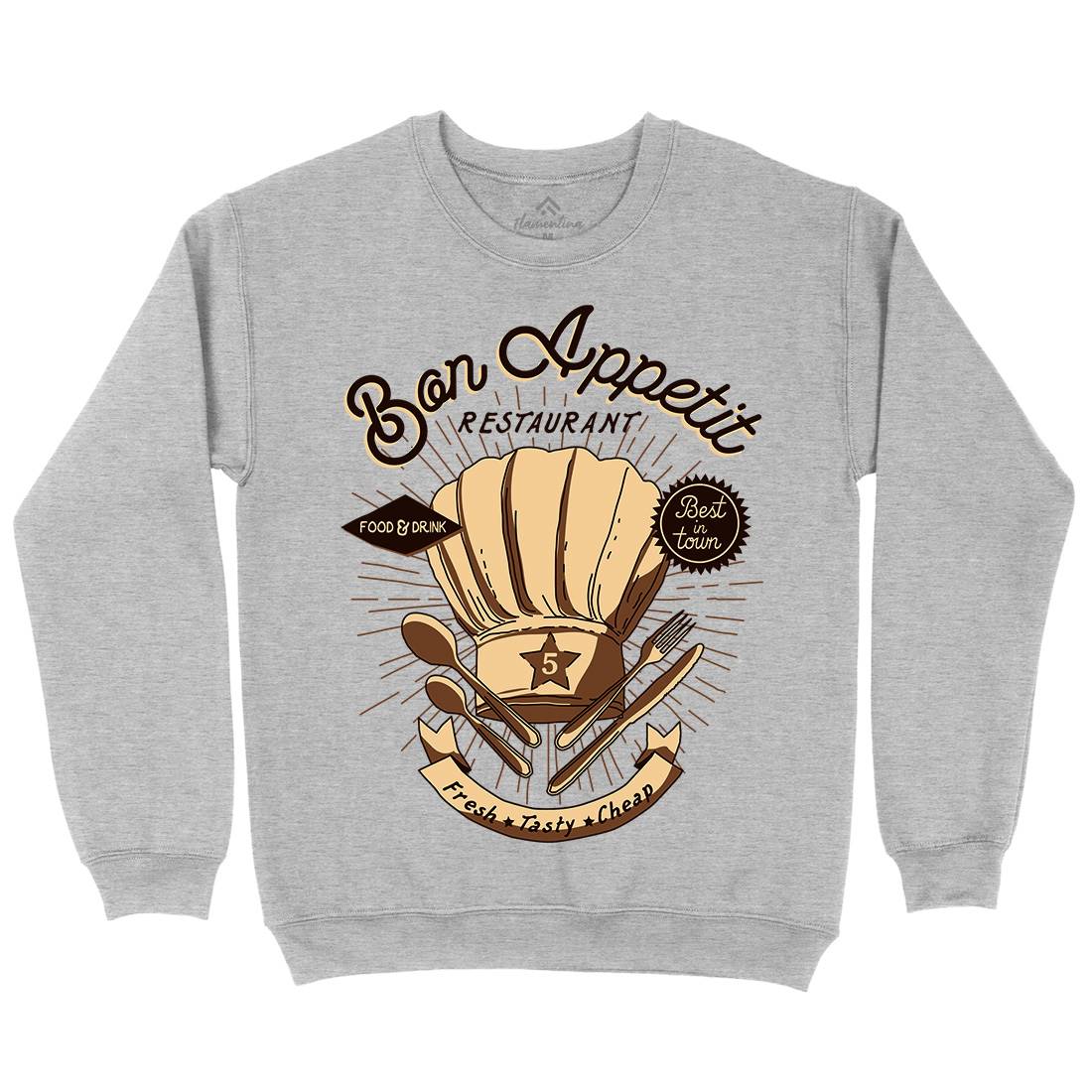 Bon Appetit Mens Crew Neck Sweatshirt Food A978