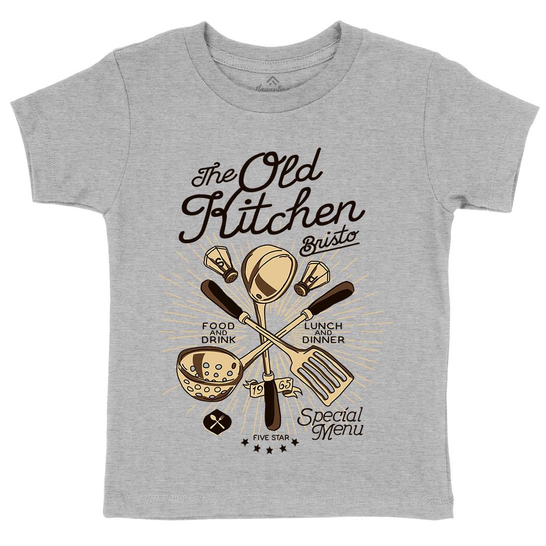Old Kitchen Kids Organic Crew Neck T-Shirt Food A979