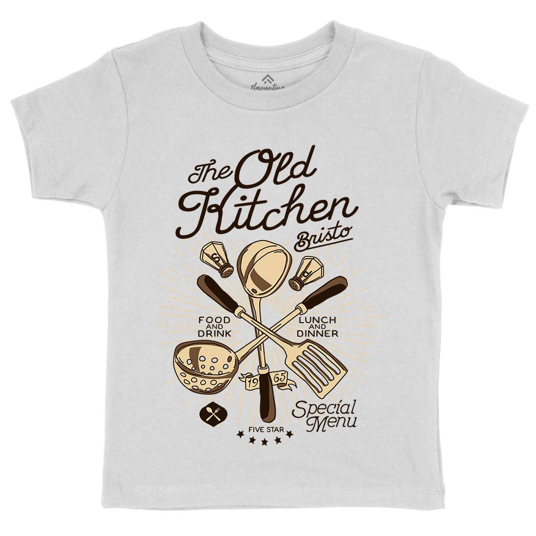 Old Kitchen Kids Organic Crew Neck T-Shirt Food A979