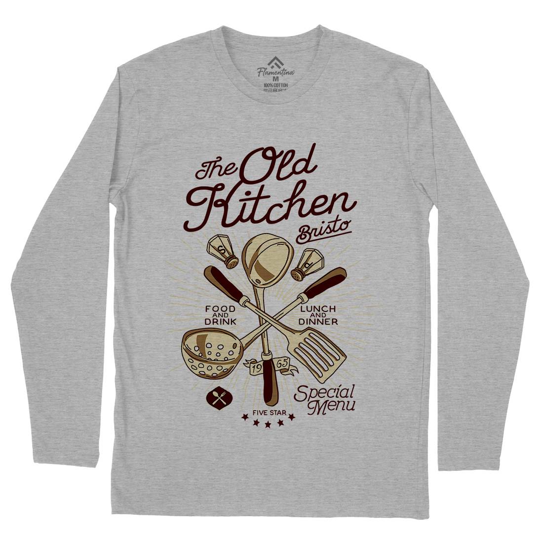 Old Kitchen Mens Long Sleeve T-Shirt Food A979