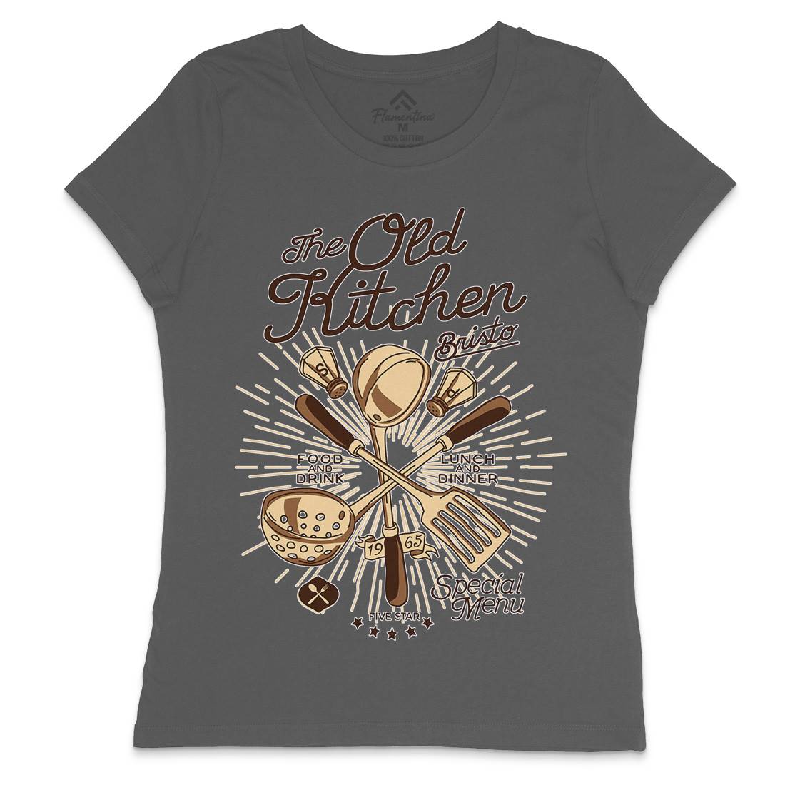 Old Kitchen Womens Crew Neck T-Shirt Food A979