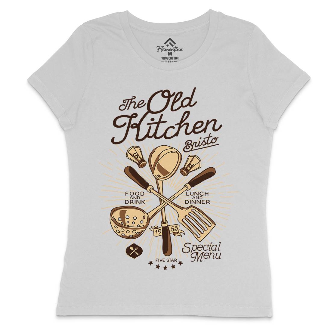 Old Kitchen Womens Crew Neck T-Shirt Food A979