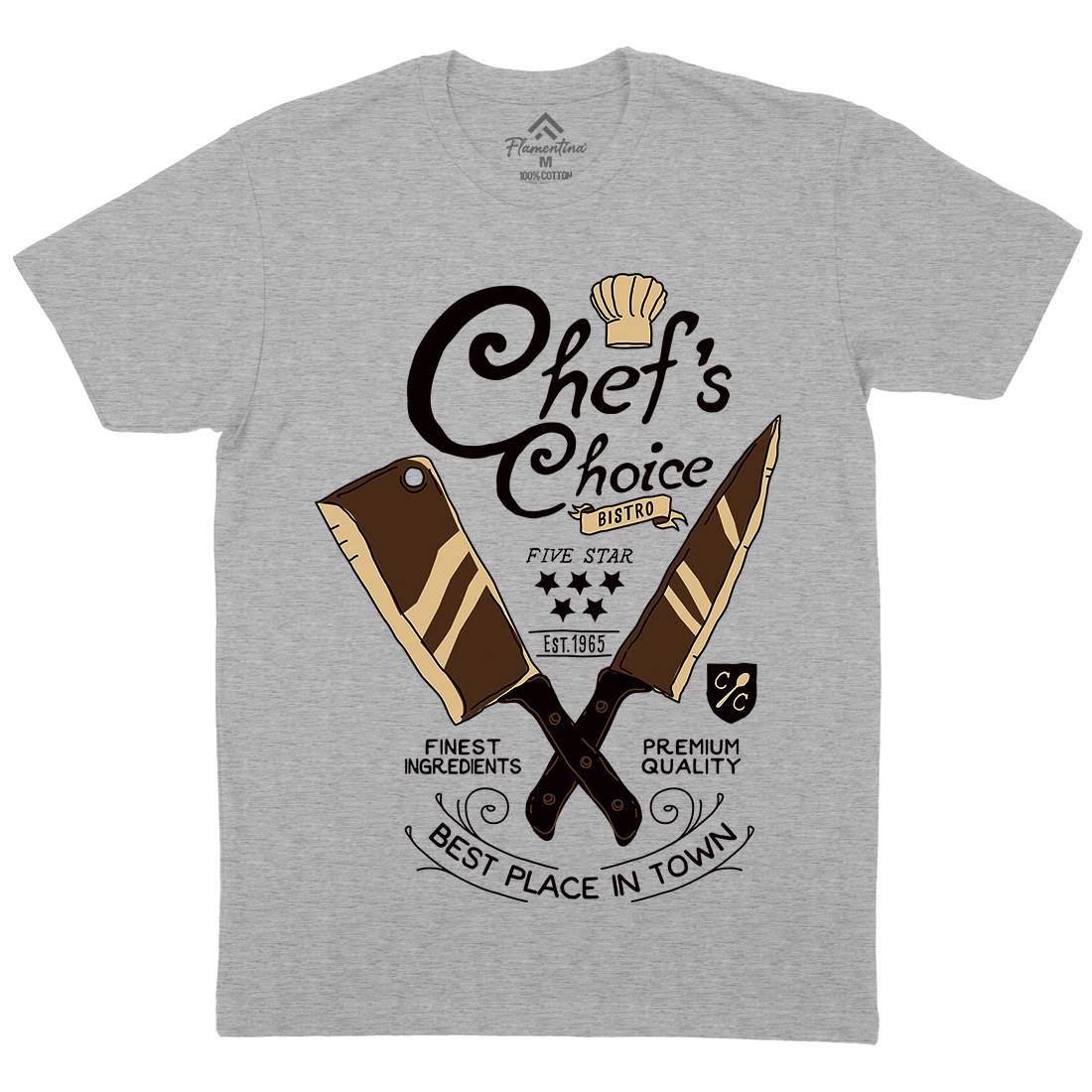 Chef&#39;s Choice Mens Crew Neck T-Shirt Food A980