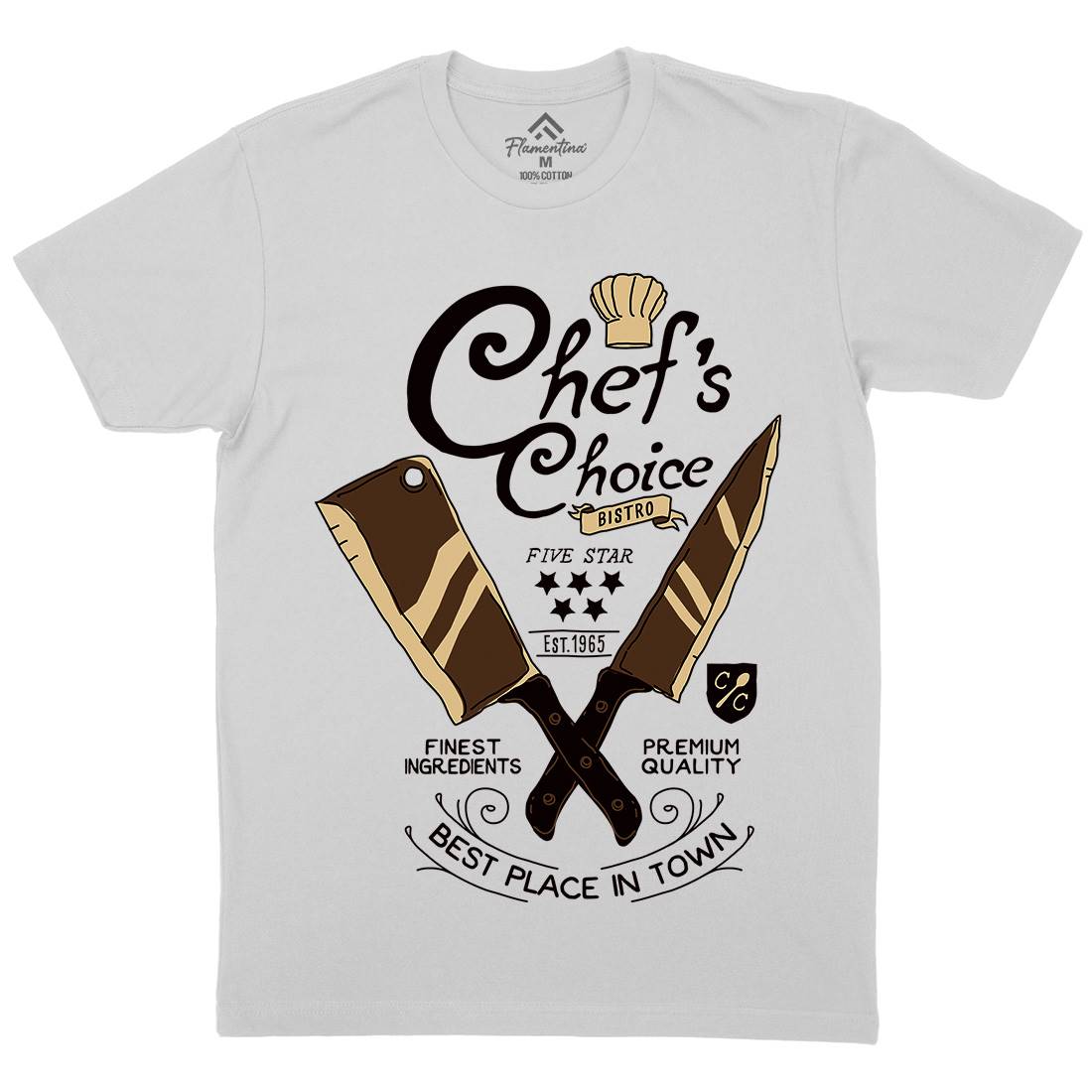 Chef&#39;s Choice Mens Crew Neck T-Shirt Food A980