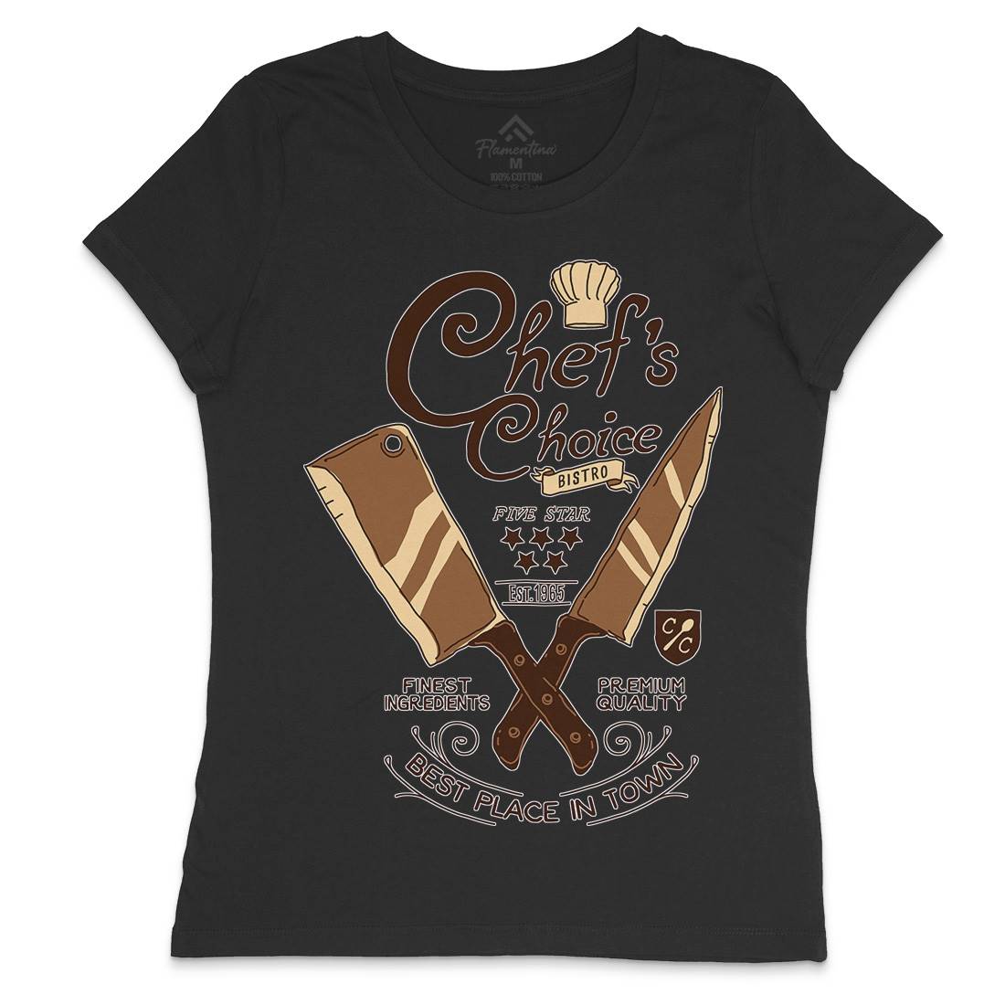 Chef&#39;s Choice Womens Crew Neck T-Shirt Food A980