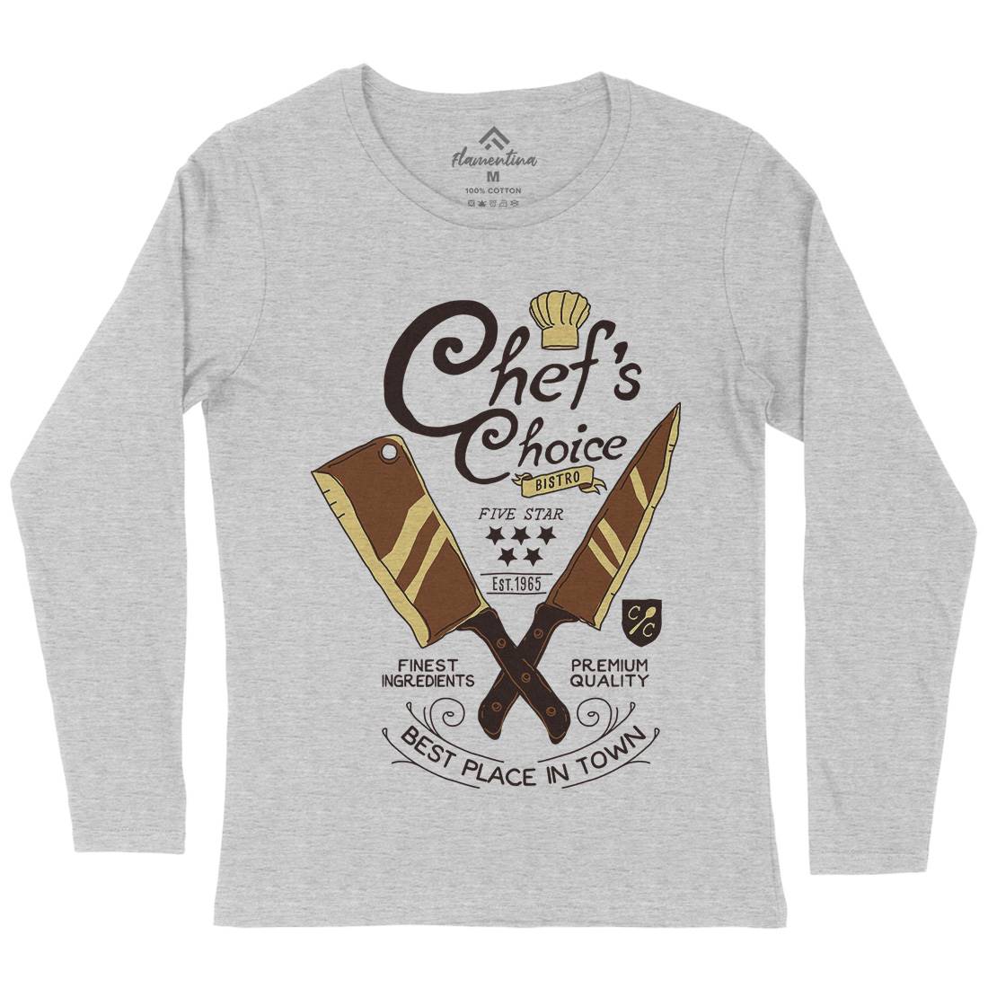 Chef&#39;s Choice Womens Long Sleeve T-Shirt Food A980