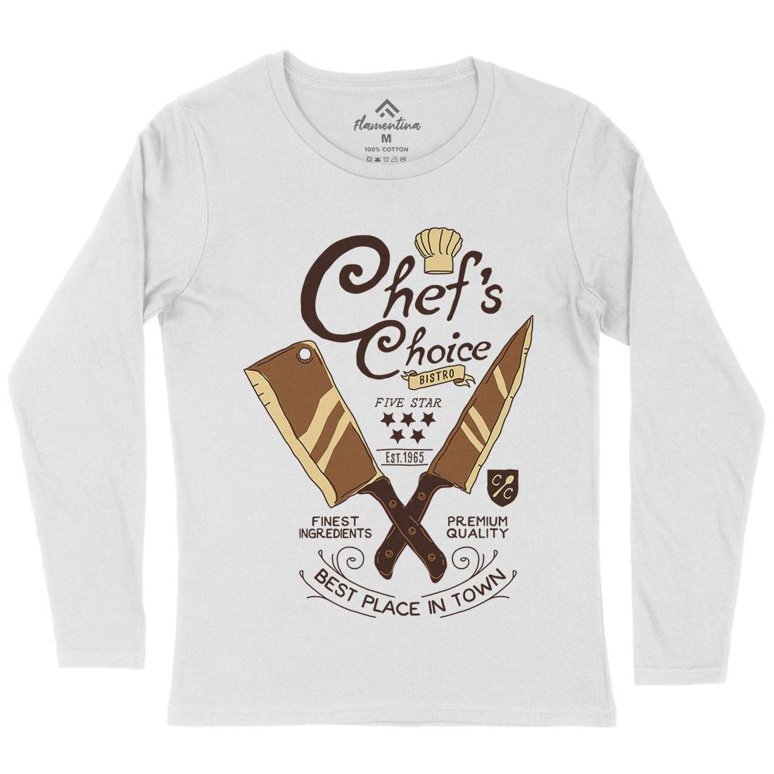 Chef&#39;s Choice Womens Long Sleeve T-Shirt Food A980