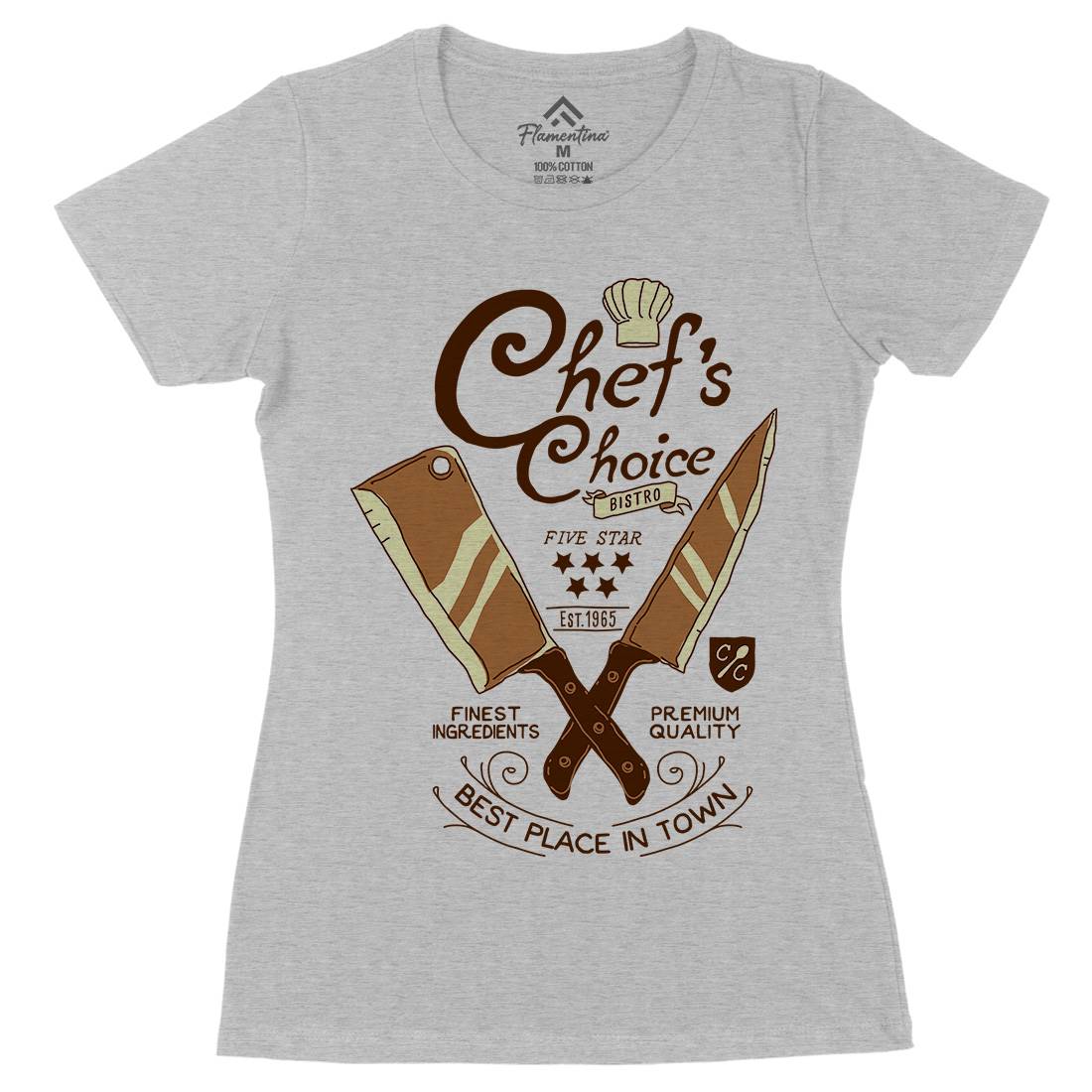Chef&#39;s Choice Womens Organic Crew Neck T-Shirt Food A980