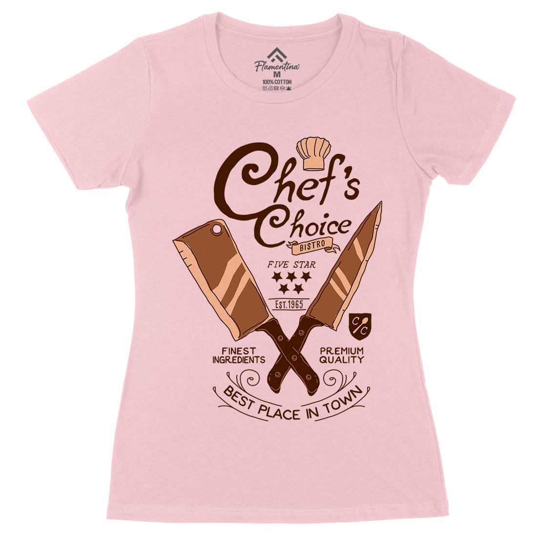 Chef&#39;s Choice Womens Organic Crew Neck T-Shirt Food A980