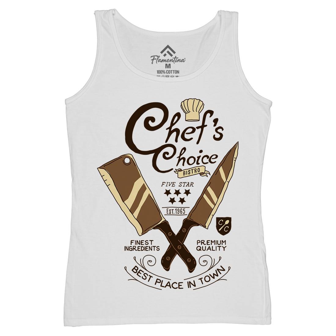 Chef&#39;s Choice Womens Organic Tank Top Vest Food A980