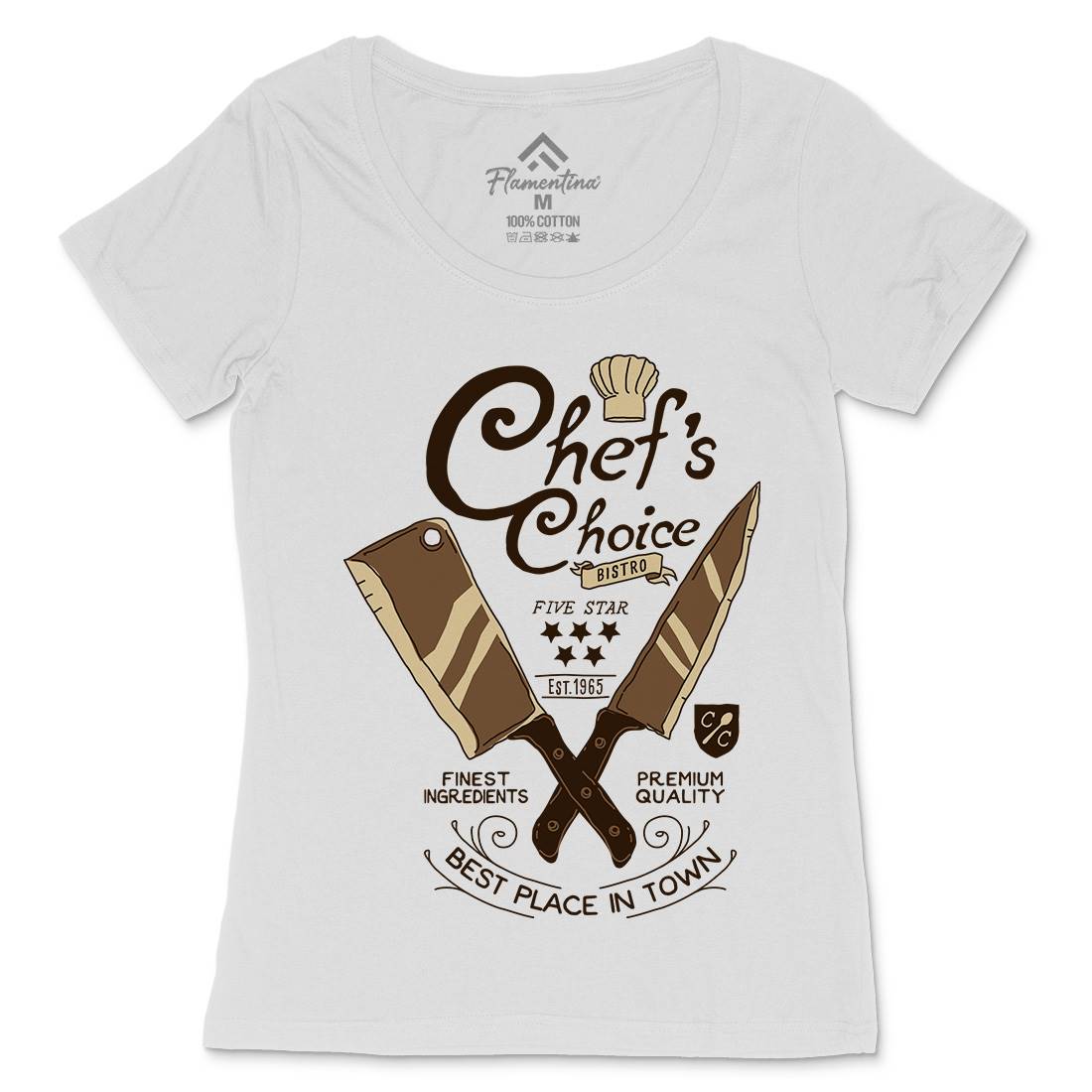 Chef&#39;s Choice Womens Scoop Neck T-Shirt Food A980