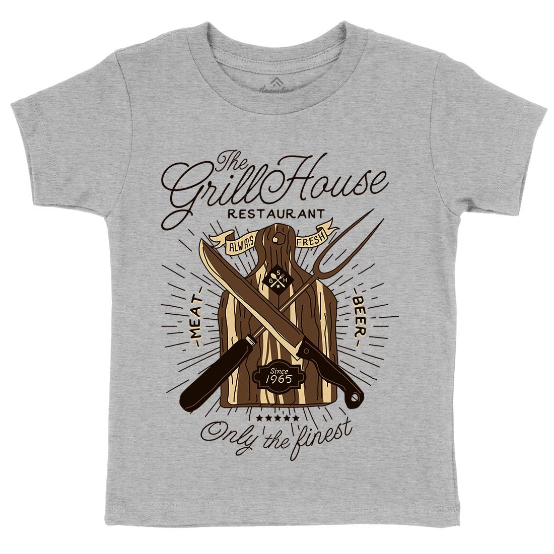 Grill House Kids Organic Crew Neck T-Shirt Food A981