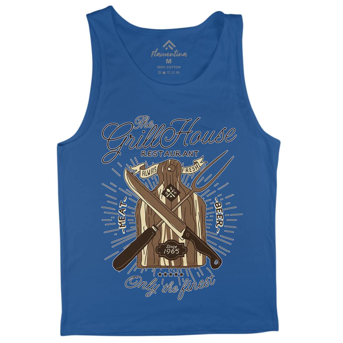 Grill House Mens Tank Top Vest Food A981