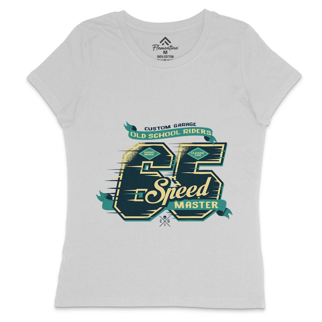 65 Speed Womens Crew Neck T-Shirt Motorcycles A982