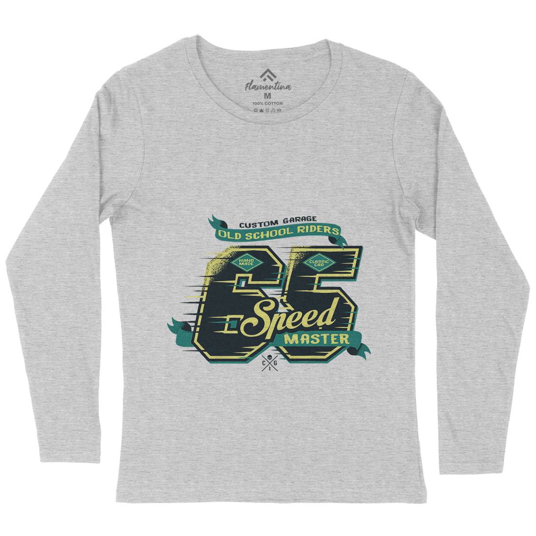 65 Speed Womens Long Sleeve T-Shirt Motorcycles A982