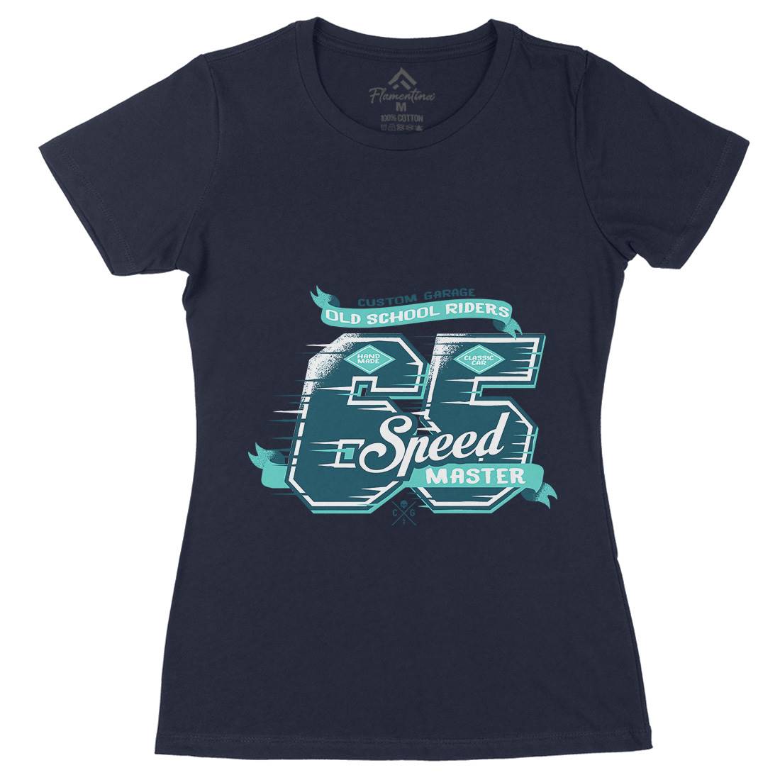 65 Speed Womens Organic Crew Neck T-Shirt Motorcycles A982