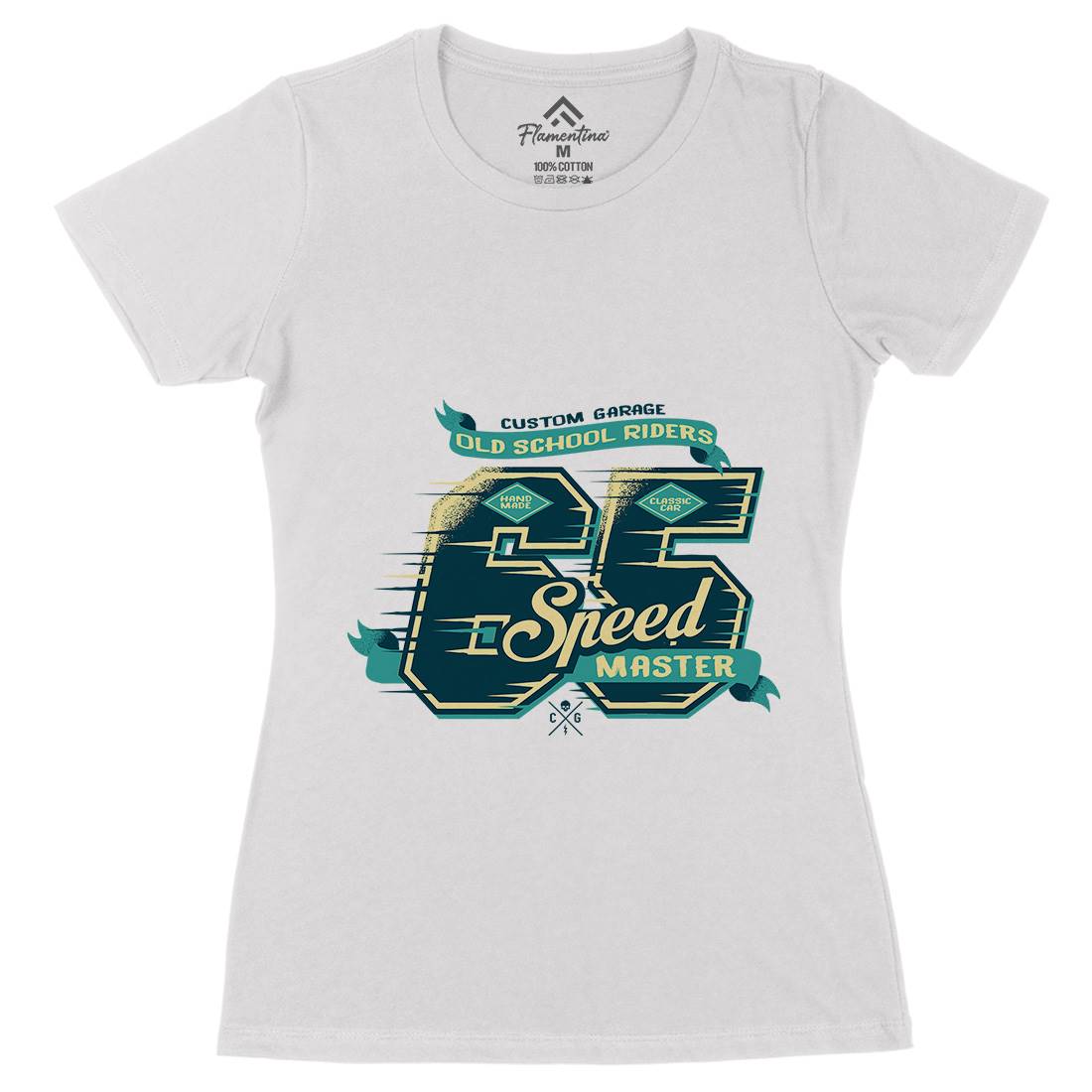 65 Speed Womens Organic Crew Neck T-Shirt Motorcycles A982
