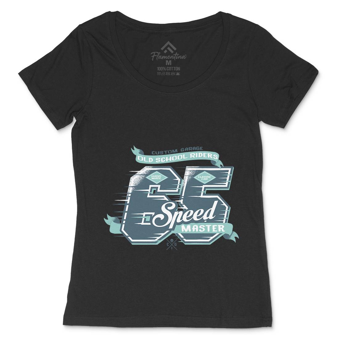 65 Speed Womens Scoop Neck T-Shirt Motorcycles A982
