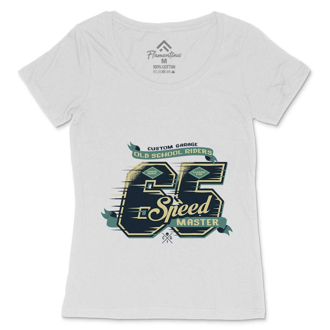 65 Speed Womens Scoop Neck T-Shirt Motorcycles A982