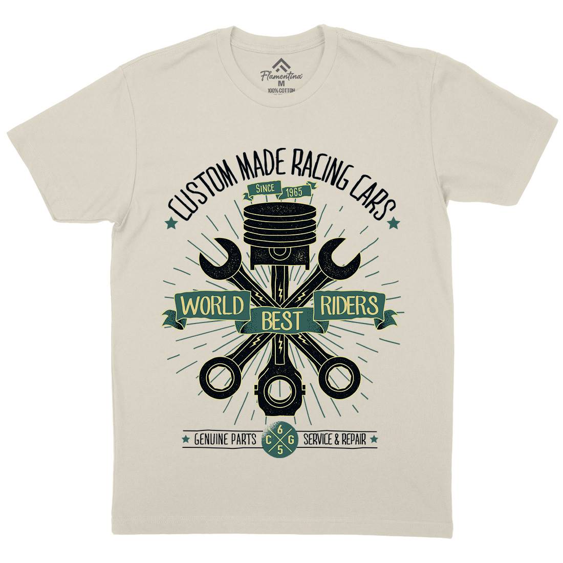 World Best Riders Mens Organic Crew Neck T-Shirt Motorcycles A983