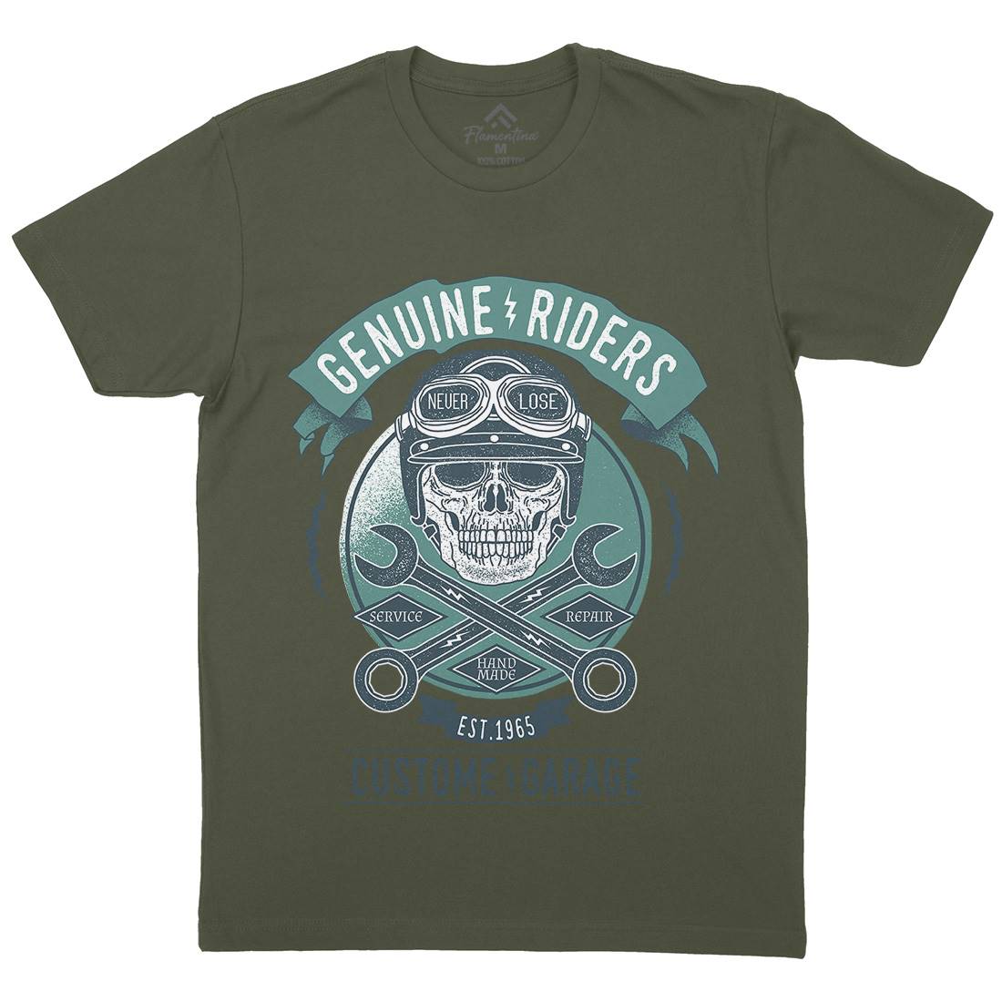 Genuine Riders Mens Organic Crew Neck T-Shirt Motorcycles A984