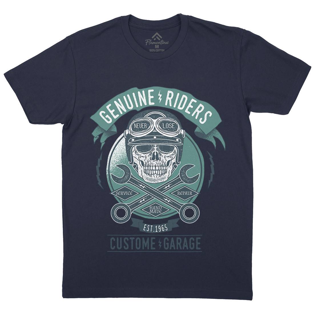 Genuine Riders Mens Organic Crew Neck T-Shirt Motorcycles A984