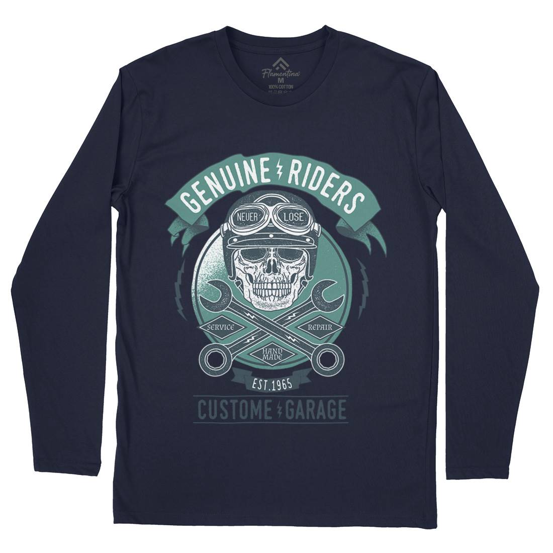 Genuine Riders Mens Long Sleeve T-Shirt Motorcycles A984