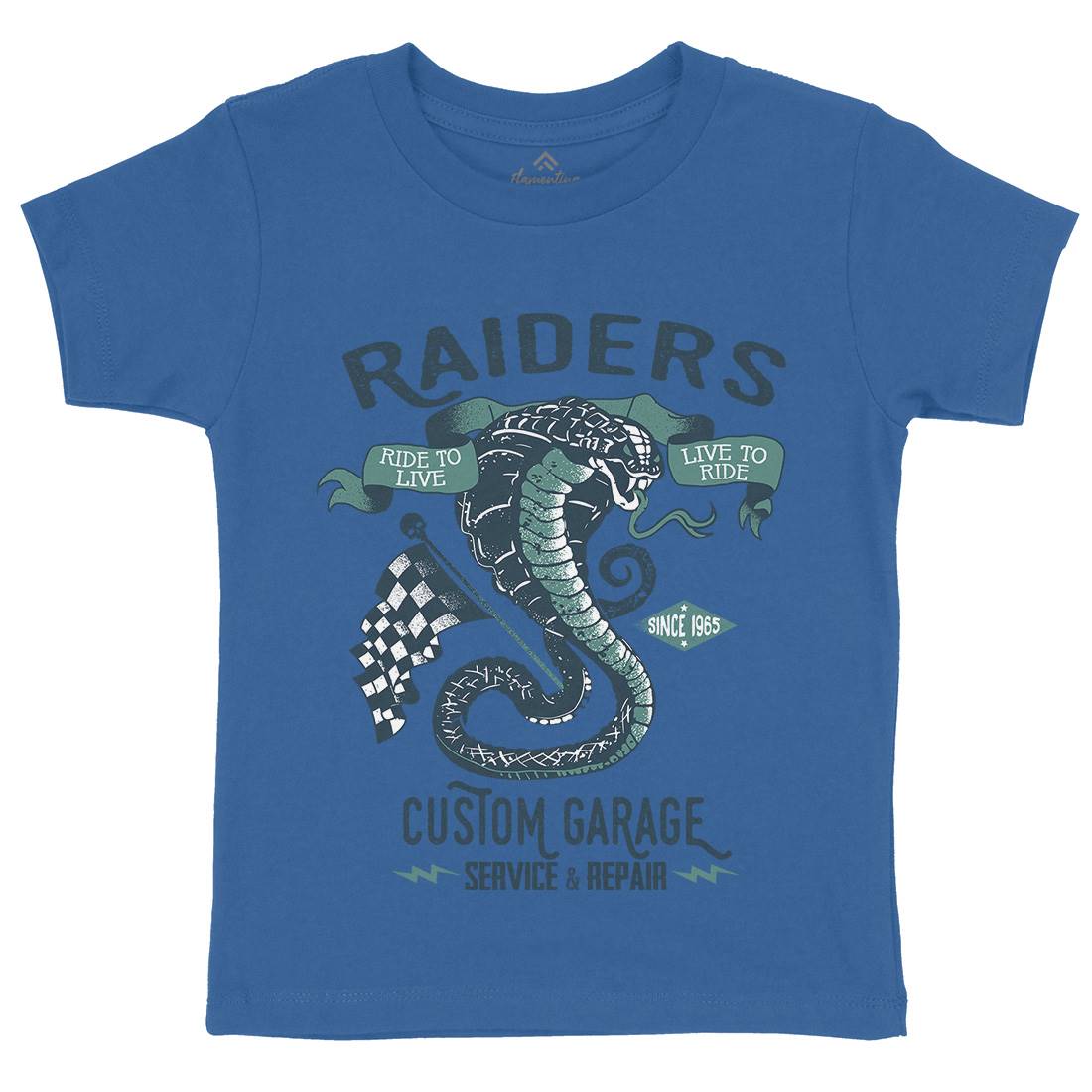 Raiders Kids Crew Neck T-Shirt Motorcycles A985