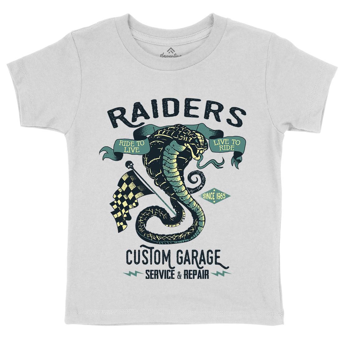 Raiders Kids Crew Neck T-Shirt Motorcycles A985