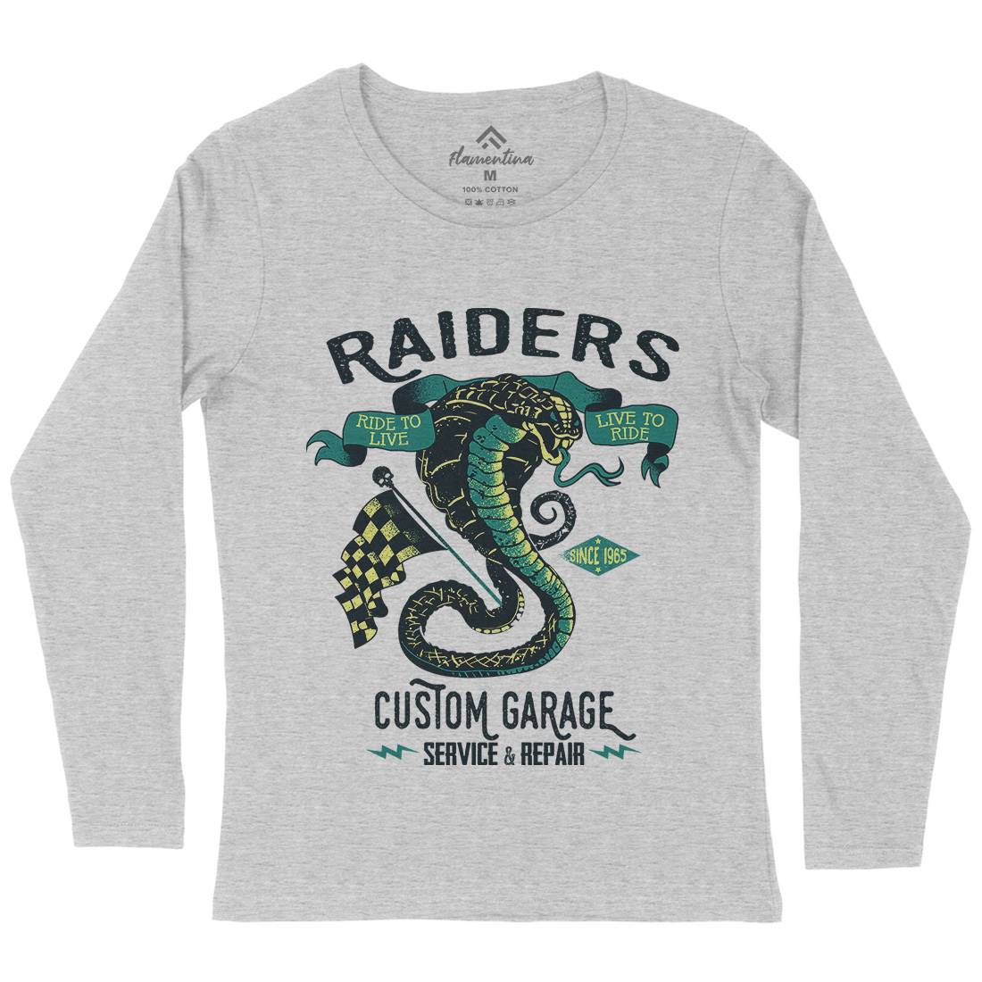Raiders Womens Long Sleeve T-Shirt Motorcycles A985