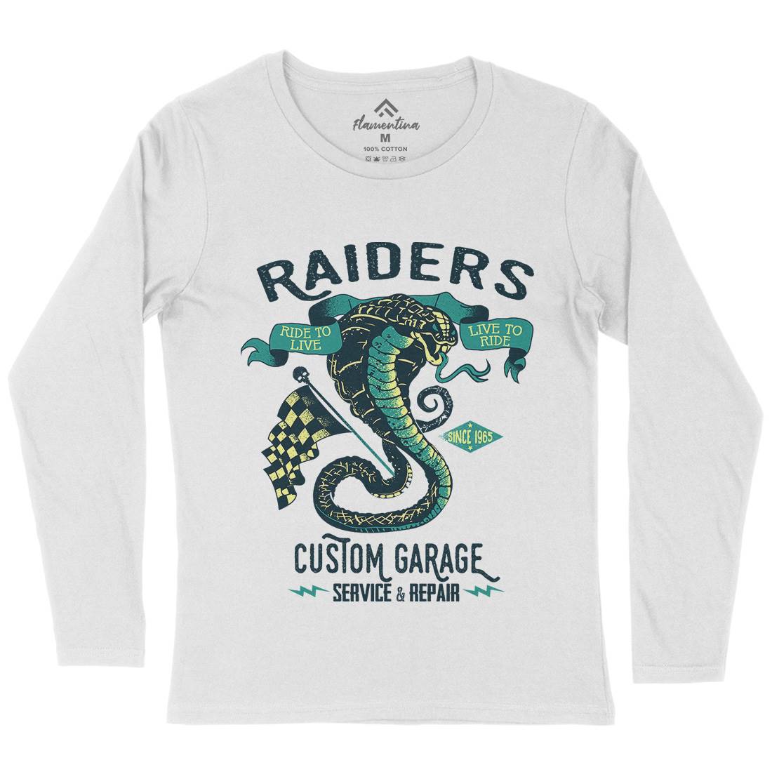 Raiders Womens Long Sleeve T-Shirt Motorcycles A985