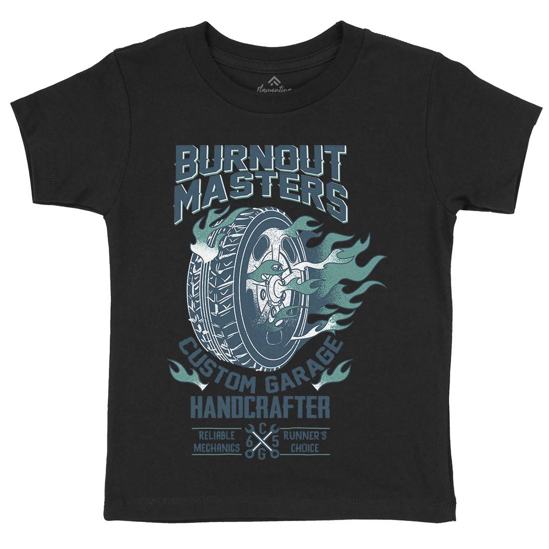 Burnout Masters Kids Crew Neck T-Shirt Motorcycles A986