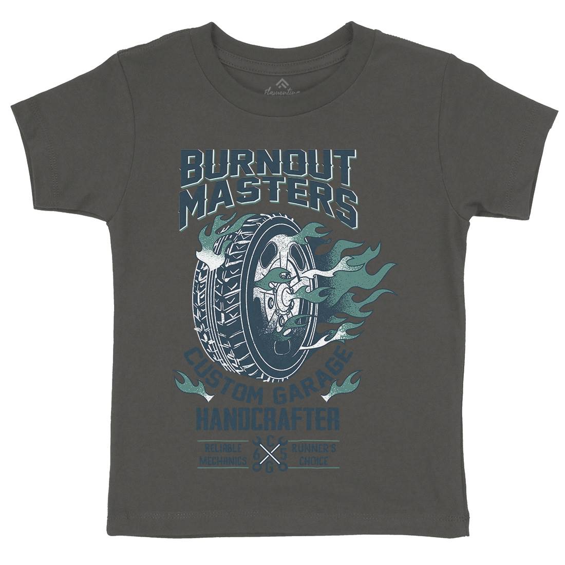 Burnout Masters Kids Crew Neck T-Shirt Motorcycles A986
