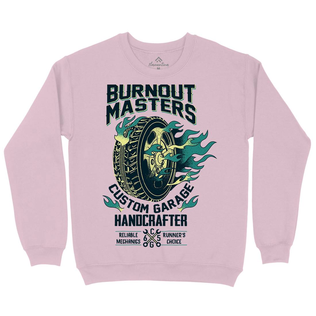 Burnout Masters Kids Crew Neck Sweatshirt Motorcycles A986