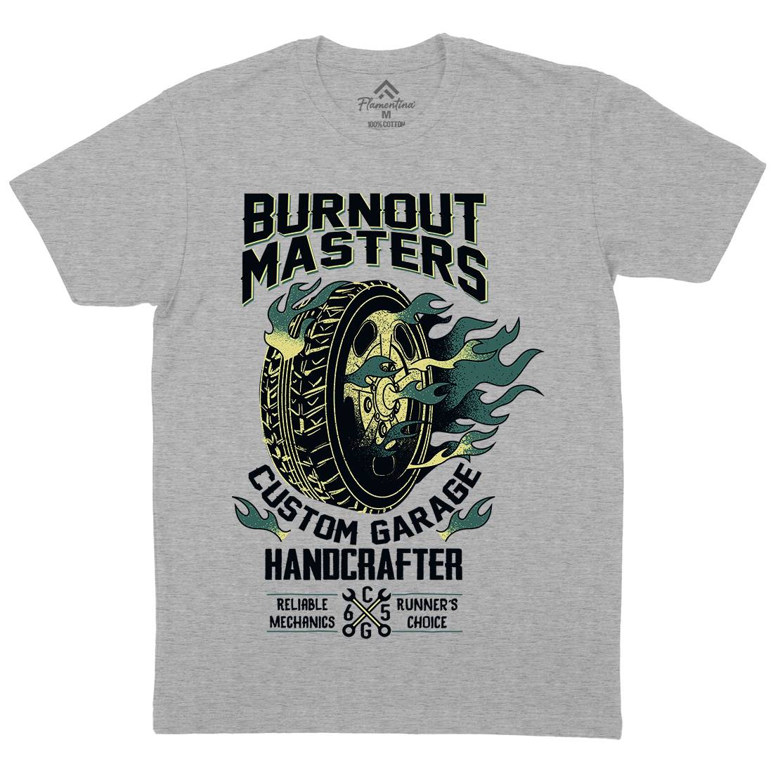 Burnout Masters Mens Crew Neck T-Shirt Motorcycles A986