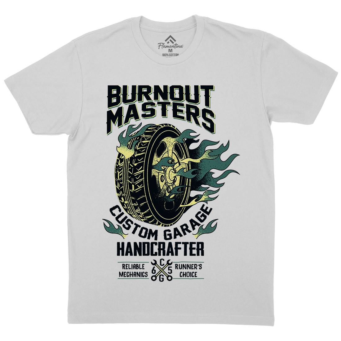 Burnout Masters Mens Crew Neck T-Shirt Motorcycles A986