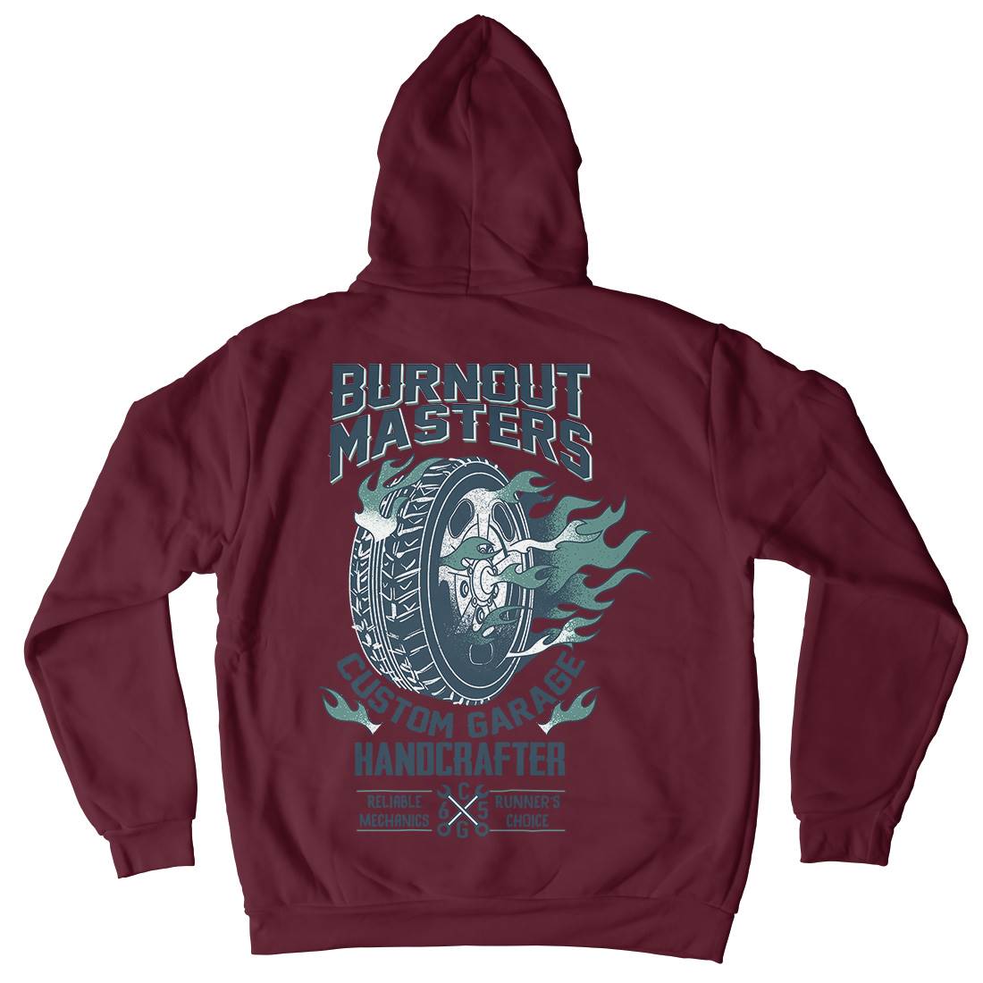 Burnout Masters Mens Hoodie With Pocket Motorcycles A986