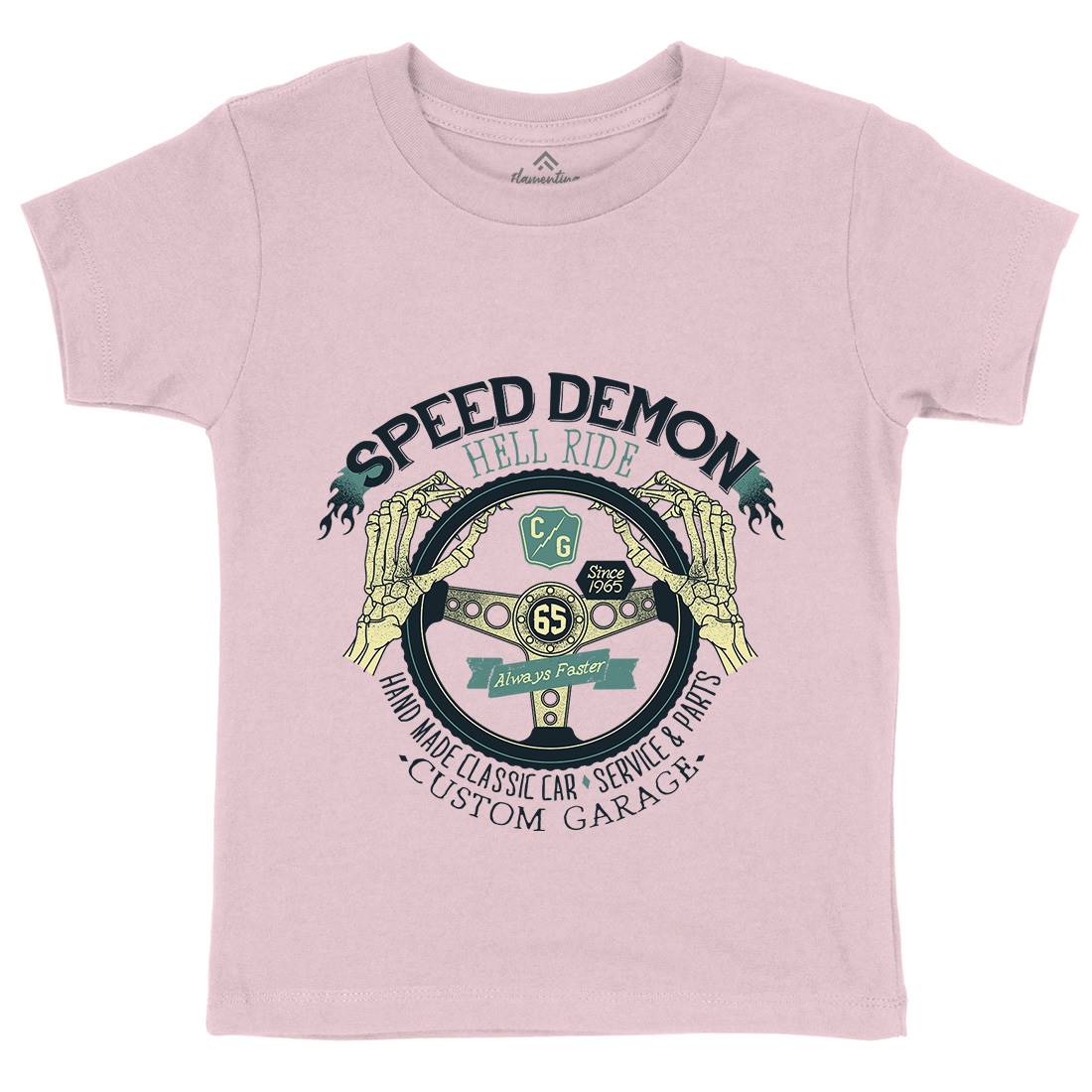 Speed Demon Kids Organic Crew Neck T-Shirt Motorcycles A987