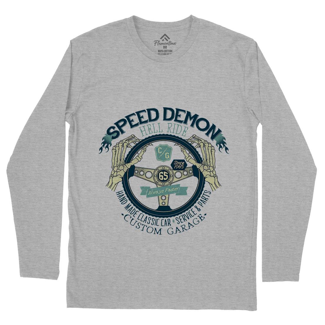 Speed Demon Mens Long Sleeve T-Shirt Motorcycles A987