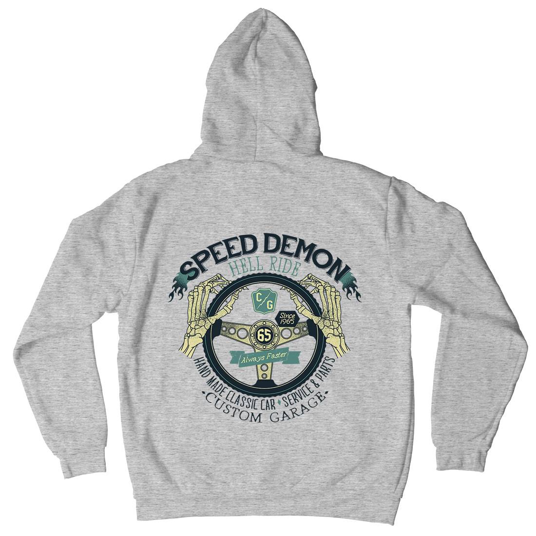 Speed Demon Mens Hoodie With Pocket Motorcycles A987