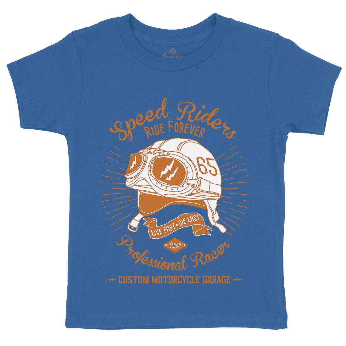 Speed Riders Kids Organic Crew Neck T-Shirt Motorcycles A988