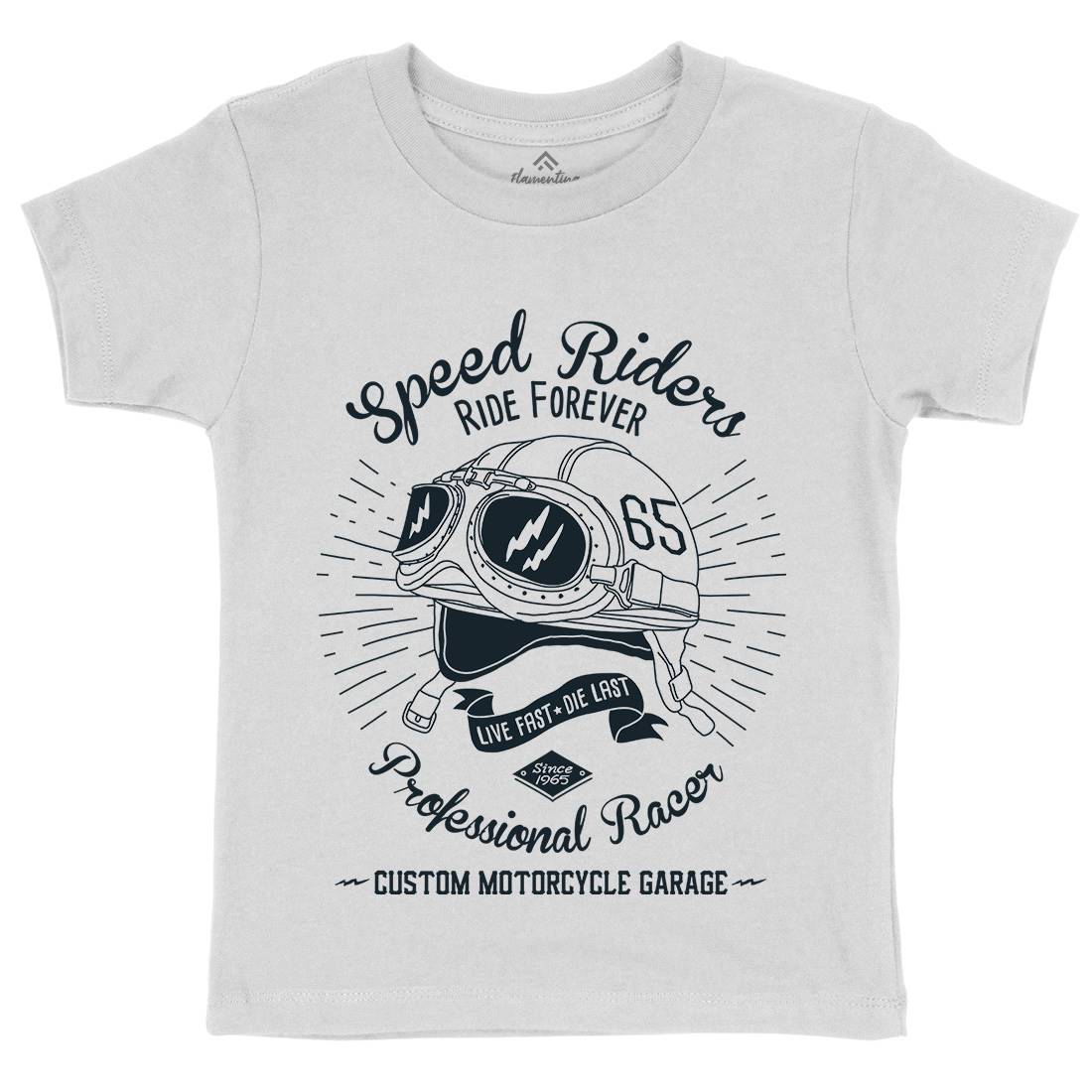 Speed Riders Kids Organic Crew Neck T-Shirt Motorcycles A988