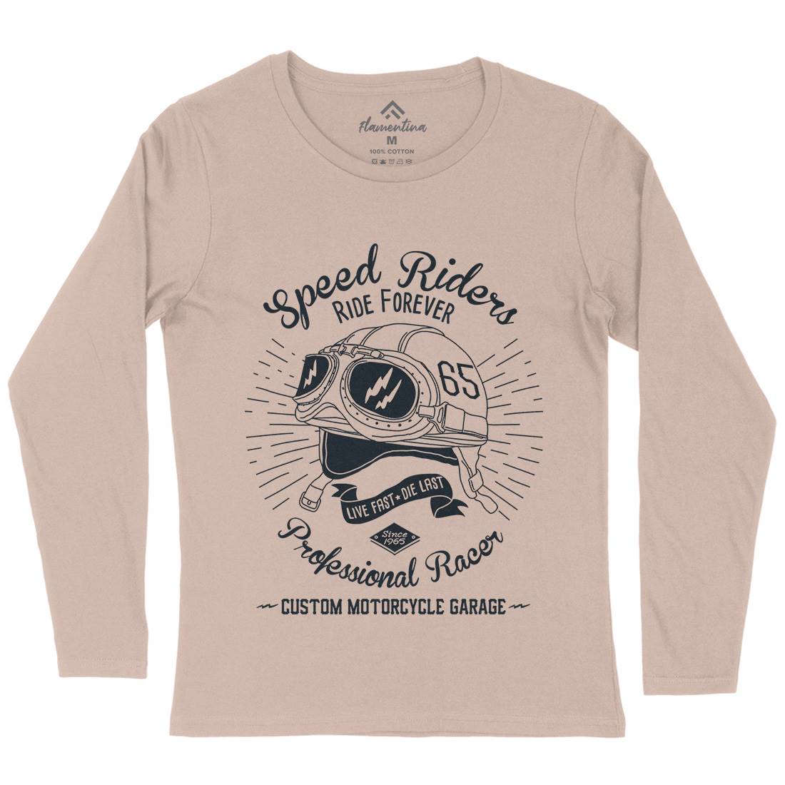 Speed Riders Womens Long Sleeve T-Shirt Motorcycles A988
