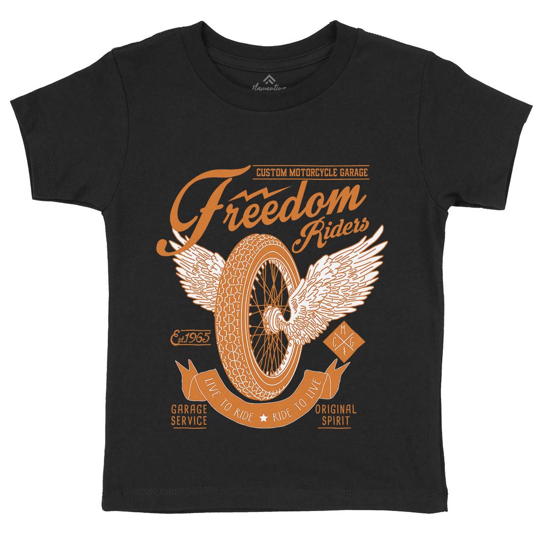Freedom Riders Kids Crew Neck T-Shirt Motorcycles A989